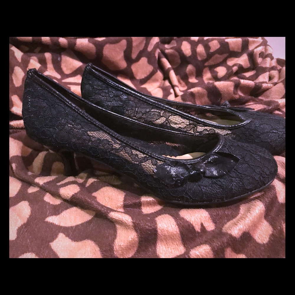 Janice kitten heels black lace